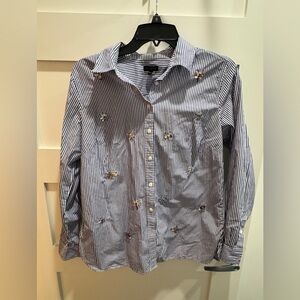 Talbots Bejeweled Bugs Shirt